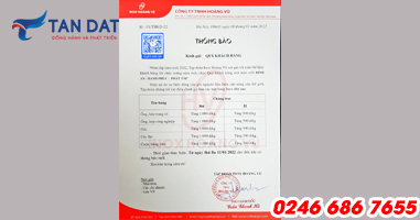 Thông báo điều chỉnh tăng giá một số mặt hàng Inox Hoàng Vũ từ ngày 11/01/2022